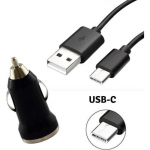 C&acirc;ble USB-C et Chargeur Voiture - Phonillico - Compatible Samsung Galaxy NOTE 8/9 - 1m - Noir
