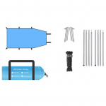 Pol&uuml;ester Katusetelgid Autodele Veekindel Markiis Matkaja UV-blokeeriv Kangas Kulumiskindlus hall taevasinine v&auml;rv