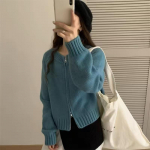 YYFS naiste mood vabaaja s&uuml;gis-talv &uuml;hev&auml;rviline tr&uuml;kitud pikkade varrukatega O-kaelusega topid naister&otilde;ivad villased kudumid kampsunid Size: One Size