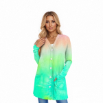 Naiste pikkade varrukatega kampsun, vabaajajakk taskutega, topp L