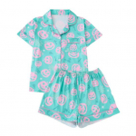 Halloweeni Naiste Pidžaamakomplekt Vaimu K&otilde;rvitsa Prindiga L&uuml;hikeste Varrukatega N&ouml;&ouml;bitavad S&auml;rgid Ja P&uuml;ksid Magamisriiete Komplekt 2-osaline Vabaaja Riietus PJs L&uuml;hike Komplekt S 9