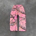 Vintage Graffiti Vahtraleht Roosad Oksad Kukkunud Lehed Camouflage P&uuml;ksid Lahtised Sirged Vabaaja Meeste ja Naiste Digitr&uuml;kiga Komplekt S