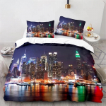 Vabadusesamba tekikott Kuninglik Suurus Mikrokiud Maailmakuulus Ehitis Voodipesukomplekt New Yorgi Maam&auml;rk Linnavaade Tekikate 70x133cm