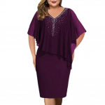 Naiste suures suuruses elegantsed kleidid pidulikul pidulikul pidulikul peol Midi kleit. 5XL