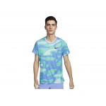 Nike Dri-Fit Vabaaja &Uuml;mmarguse Kaelusega Kiiresti Kuivav L&uuml;hikeste Varrukatega T-s&auml;rk Meeste Topid Glacier-Blue FQ2109-474 XL