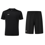 Under Armour &uuml;mmarguse kaelusega &uuml;hev&auml;rviline l&uuml;hikeste varrukatega T-s&auml;rk Mugavad jersey l&uuml;hikesed p&uuml;ksid Vabaaja spordikomplekt Unisex spordir&otilde;ivad 21500525-001+24500204-001 M