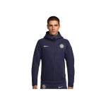 Nike Chelsea FC Tech Fleece Windrunner &Uuml;hev&auml;rviline Mugav Moodne T&otilde;mblukuga Jakk Meeste Jakk Obsidian FZ4175-452 S black