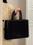 Korea stiilis preppy suure mahutavusega crossbody kandekott - retro &uuml;he &otilde;laga pendeldamiskott Standard must