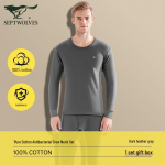 Septwolves Men's Pure Cotton Thermal Base Layer Set 3XL