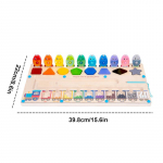 Montessori magnetiline v&auml;rvi- ja numbrilab&uuml;rint, puidust magnetiline puslem&auml;ngulaud v&auml;ikelastele, peenmotoorika m&auml;nguasjad