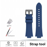 GUESS W0149L5 jaoks Pehmest Silikoonkummist K&auml;ekella Rihm T&otilde;stetud &Auml;&auml;r Meeste Spordi Veekindel K&auml;epael 26x14mm Must Sinine 26x14mm