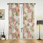 Retro lillemustriga metsikute lillede kardinad magamistoa elutoa kardinad k&ouml;&ouml;gi laste toa aknakardin moodne kodu sisustus 135W x 185H(cm) x1