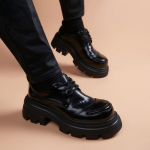 Meeste 2025 Ehtne Nahk K&otilde;rgust T&otilde;stvad Vabaaja Jalan&otilde;ud: Paks tald, Hingav, Mitmek&uuml;lgne formaalne Briti stiil Size 42 (Order one size down from sneaker size) must