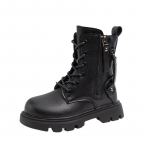 Laste Mustad Nahast Martin Saapad - Moodsad ja Mitmek&uuml;lgsed Poiste ja T&uuml;drukute Pahkluusaapad Size 27-31, Purchase 5 Pairs