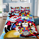 Tekikate Padjap&uuml;&uuml;r Voodipesukomplekt H&auml;mmastav Digitaalne Tsirkus T&auml;iskasvanud PoissT&uuml;druk Magamistoa Kaunistus Lapsed &Uuml;hekohaline Kahekohaline Suur Suurus EU single(135x200cm)