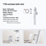 2025 TT88 Mobiilne Selfie Stick ja Laua Statiiv Horisontaalseks/Vertikaalseks Pildistamiseks