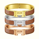 Klassikaline H-t&auml;hega k&auml;ev&otilde;ru, Erinevad v&auml;rvid emailitud k&auml;ev&otilde;ru, 18k k&auml;ev&otilde;ru 2025 Inner diameter 17CM gold beige