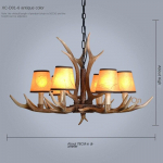 Avaleht Vaigu sarve l&uuml;hter Antiikv&auml;rviline lambivari soe restoran elutuba Dekoratiivsed sarve lambid ja laternad 6 head light