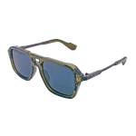 RSINC Unisex Disainer P&auml;ikeseprillid UV-kaitsega Vintage Ruudukujulised Oliivirohelised KH-2303 B0DKJH89QH gray