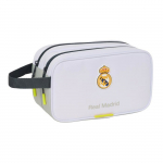 Trousse scolaire - Safta - Real Madrid &Eacute;QUIPATION 25/26 - Adaptable chariot - Polyester r&eacute;sistant valge