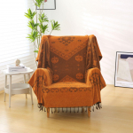Vanaaegne Euroopa stiilis libisemiskindel paksendatud diivanitekk ja pehme vaip 130cm x 160cm oranž
