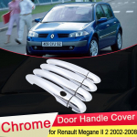 Renault Megane II MK2 jaoks 2002 2003 2004 2005 2006 2007 2008 Luxuriou kroomitud uksek&auml;epideme katte trimmikomplekt Auto stiilitarvikud Renault Megane II