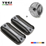 Mootorratta alumiiniumist pidurivedeliku paagi kork ja &otilde;lit&auml;ite kate koos LOGO-ga, mis sobib HONDA Forza 750 FORZA750 -2022 jaoks EP Grey