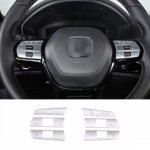 Alloy Silver Steering Wheel Button Cover trim For Honda Civic 11th