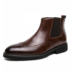 Briti stiilis retro meeste Brogues Boots Fashion Mugavad poolsaapad meeste kingad 46 pruun