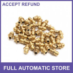 30pcs M6 x 1 Thread Brass Straight Grease Zerk Nipple Fitting Universal