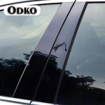 6 tk Poleeritud piilarikatted Chevrolet Captiva 2009-2018 jaoks Auto aknaliistu kate BC-piilari kleebis Stiilitarvikud must