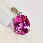 SERTIFITSEERITUD Looduslik Roosa Safiir 30 ct Ovaalne 925 Sterling H&otilde;bedast Ripats Kingituseks 16.6 mm approx. roosa