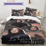 Severus Snape Muster Voodipesu Tekikomplekt Tekikate Padjap&uuml;&uuml;r Kodukaunistus Kingitus (1 * tekikott + 2 * padjap&uuml;&uuml;ri, ilma s&uuml;damikuta) 135x200cm