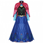 S-3XL T&auml;iskasvanud naised Printsess Anna Cosplay Kost&uuml;&uuml;m Halloweeni Arendelle Printsess Elsa &Uuml;likond J&auml;&auml;kuninganna Anna Fantasia Peokleit S sinine