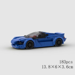 Klassikalise auto kiirus MOC MAASTUR V&otilde;idus&otilde;idu Politsei Mudel Ehitusklotsid Roadster S&otilde;iduk Linna Superv&otilde;idus&otilde;idu Klotsid Tehniline J&otilde;ulukink blue