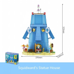 1655 tk SpongeBob SquarePants Squidward Kivist Kuju Maja Ehitusklotsid Multikakujuline Mudel Klotside Komplekt Valgustiga Laste M&auml;nguasjad Kingitused