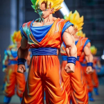 JT Kuju Dragon Ball Z SSj1 Ssj2 Goku Kuju Son Goku Super Saiyan Tegevuskujud 30cm/11.81inch Kollektsioonimudel M&auml;nguasjad Kingitused no box red