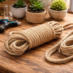 Corde en chanvre - SHOP-STORY - 8 mm x 10 m - Chanvre naturel - Beige - Int&eacute;rieur/Ext&eacute;rieur beež