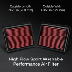for Infiniti M35 M37 Q70 Q70L 3.5 3.7L Nissan Fuga 2.5 3.5L 2008- High Flow Sport Washable Performance Air Filter 33-2440