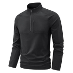 Kiirelt kuivav meeste polos&auml;rk p&uuml;stkraega pullover mees pikkade varrukatega poollukuga kevad suur suurus pluss suurused 6XL 7XL 8XL sport golf 3XL must