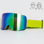 Double-layer anti-fog large cylindrical ski goggles for men and women, professional ski equipment with UV protection UV Goggles XJ-CR-05-5L blue