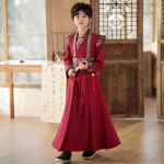 Poiste traditsiooniline Hanfu kost&uuml;&uuml;m: 2026 Noore Meistri Hiina Tang-&uuml;likond rahvuslike uuringute esinemiseks 170 cm beige