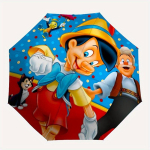 1 tk Pinocchio Automaatne Vihmavari Vastupidav Raudraam & Plastikust K&auml;epide, Tugev Konstruktsioon, M&auml;nguline Disain yy250822006 blue