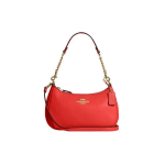Coach Teri 24 T&otilde;mblukuga Eemaldatava &Otilde;larihmaga Litchi Tekstuuriga Nahast K&auml;e- ja Crossbody Kott Naistele Punane CA209-IMQRG Basic Set (Bag+Dust Bag)
