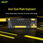 Acer OKR264 Kahe režiimiga Bluetoothi kaasaskantav k&auml;&auml;rjalaga klaviatuur