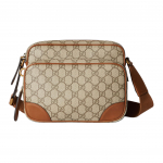 Gucci GG embleemi logotr&uuml;kiga lukuga kaetud kangast &otilde;la-ristkorralik kott Keskmine Meeste kotid Beež Pruun 821160-FAED3-9786 Basic Set (Bag+Dust Bag)