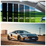 Autoakende toonkile suvine p&auml;ikesekiirguse UV-kaitsega toonimiskile autodele akende privaatsuskile 50cmX300cm p&auml;ikesevarjukile 50percent-50X300CM