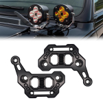 Kahe valgustusriba kapoti kinnitusklambrid Jeep Wrangler JL JLU 4xe Gladiator JT jaoks Tarvikud 2 tk Must alumiiniumisulamist kinnitused must