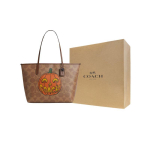 Coach City 33 Klassikaline logo Halloweeni tr&uuml;kiga kott Naiste kott Pruun Kollane CCE70-IMTAM Gift Box Set (Basic Set+Yellow Box) brown