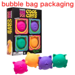 Schylling Mini Cool Cat ja Nice Cube Mitmev&auml;rviline Squishy M&auml;nguasi Pehme Sensoorne Fidget Stressi Leevendus Laua Kaunistus Peo Kingitus black